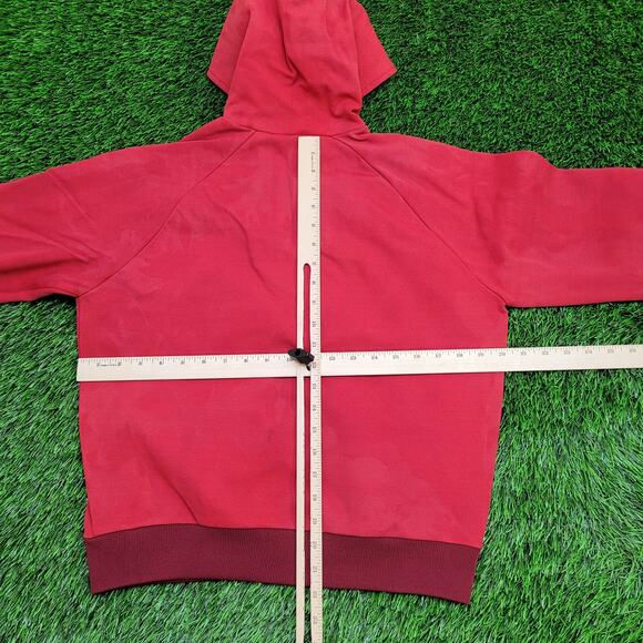 Vintage 80s MOD 1/4 Zip Hoodie Jacket Womens Large 20x22 Red - Picture 4 of 15